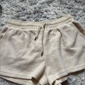 FEAT Cozy Cream Fleece Lounge Shorts
